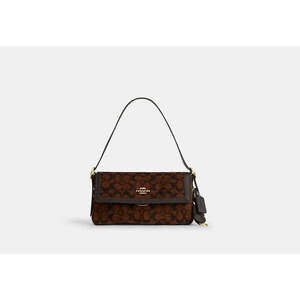 Etta Small Flap Shoulder Bag In Signature Chenille